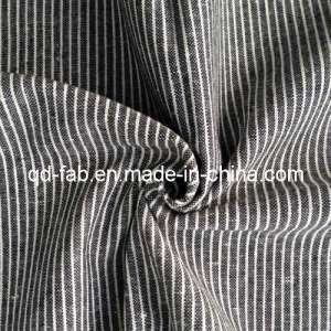 Linen/Cotton Yarn Dyed Stripe Garment Fabric (QF13-0752)